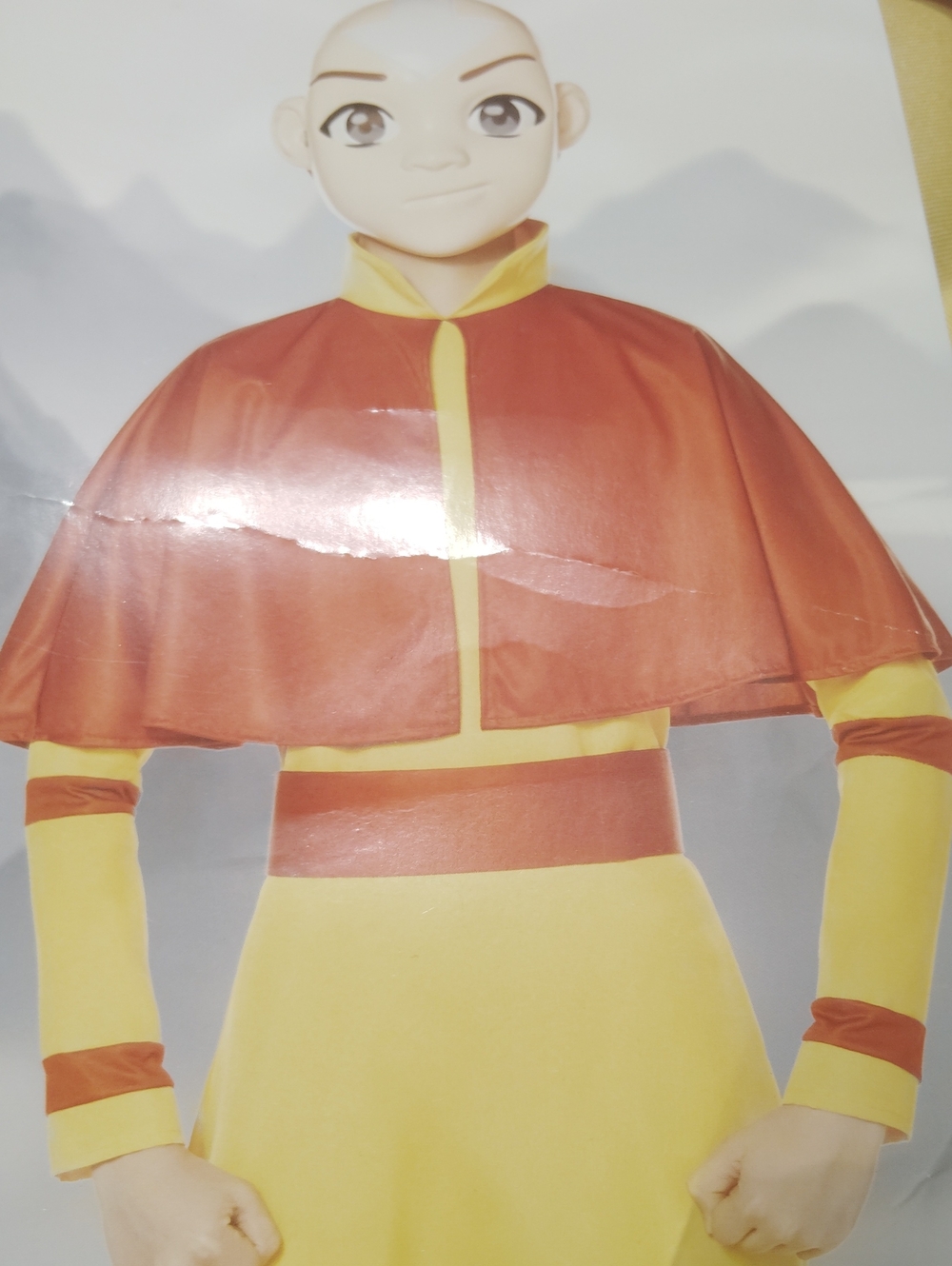 Avatar, Yellow and Red Superhero Costume Cape Dress Setatar